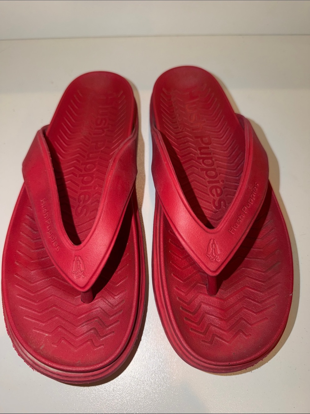 Hush Puppies Red Rubber Flip Flops